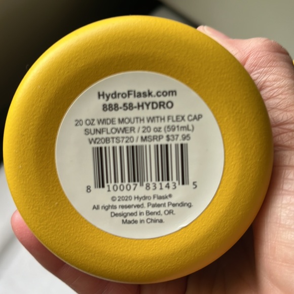 NWT Hydro Flask 20oz Wide Mouth in Sunflower - Picture 4 of 7